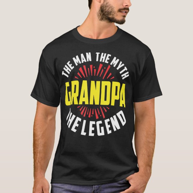 Camiseta Los Hombres El Hombre El Mito La Leyenda El Abuelo (Anverso)
