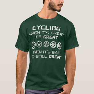 Camiseta Los hombres en bicicleta cuando es grande es genia