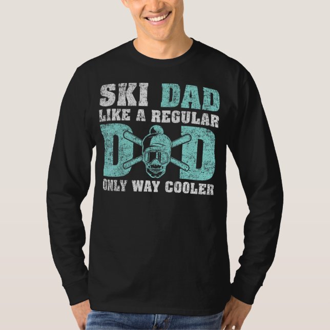 Camiseta Los Hombres Esquian A Papá Como Un Padre Esquiador (Anverso)