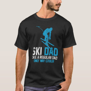 Camiseta Los Hombres Esquiando A Papá Como Un Padre Regular