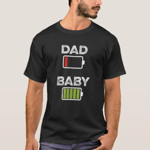 Camiseta Los hombres están cansados papá con batería baja B
