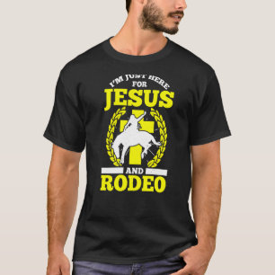 Camiseta Los Hombres Estoy Aquí Por Jesús Y Rodeo Amer Occi