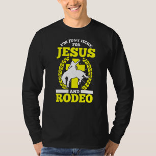 Camiseta Los Hombres Estoy Aquí Por Jesús Y Rodeo Amer Occi