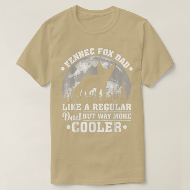 Camiseta Los Hombres Fennec Fox Dad Como Un Padre Regular F (Diseño del anverso)