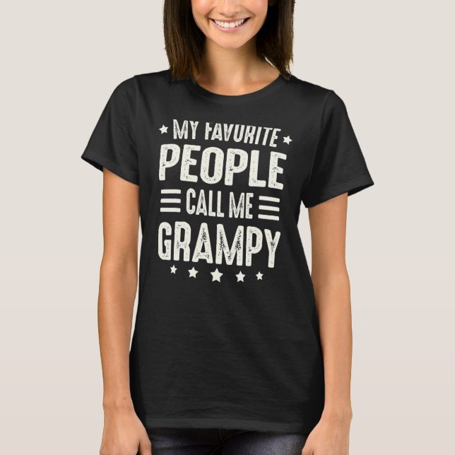 Camiseta Los Hombres Grampy De Los Nietos De La Abuela Llam (Anverso)