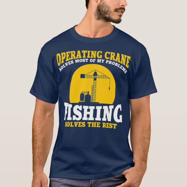 Camiseta Los Hombres Grandes Operadores Y Pesca Diciendo (Anverso)