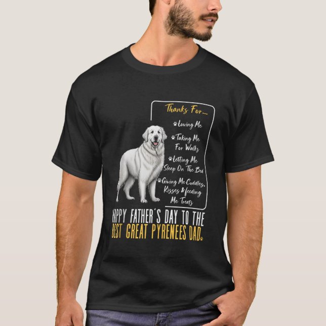 Camiseta Los hombres grandes pirineos papá feliz día de los (Anverso)