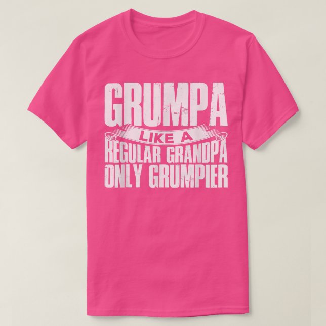 Camiseta Los Hombres Grumpa Como Un Abuelo Regular Solament (Diseño del anverso)