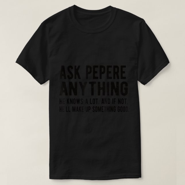 Camiseta Los hombres le preguntan a la gente cualquier cosa (Diseño del anverso)