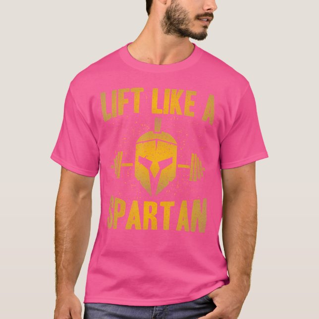 Camiseta Los Hombres Levantan Como Un Gimnasio Espartano Pa (Anverso)