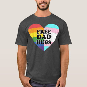 Camiseta Los Hombres Liberan A Los Papás Con Arcoiris Y Tra