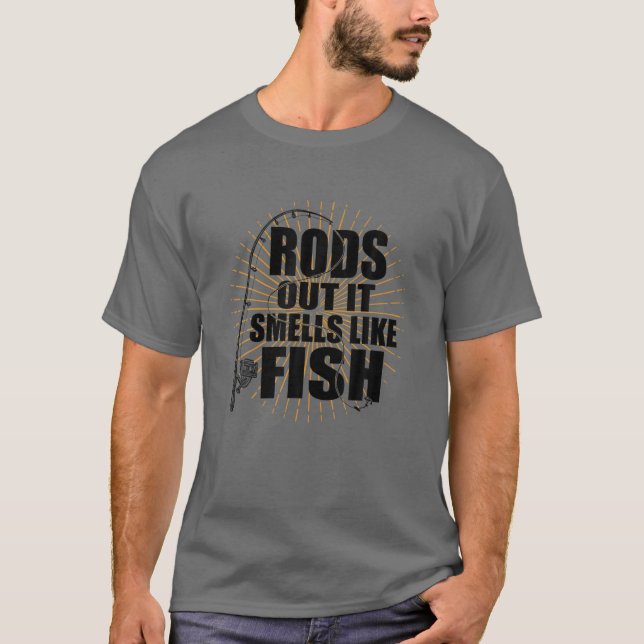 Camiseta Los Hombres Lo Arrojan Huele A Pescado - Pesca Gra (Anverso)