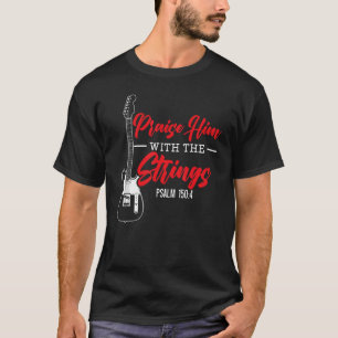 Camiseta Los Hombres Lo Elogian Con La Guitarra De Sombrere