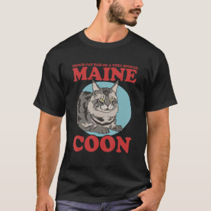 Camiseta Los Hombres Maine Cuelgan A Un Padre Gato De Un Ho