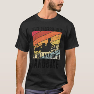Camiseta Los Hombres Manejan Al Abuelo De Bicicleta Para