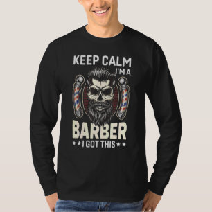 Camiseta Los Hombres Mantienen La Calma De Un Pelo De Cabez