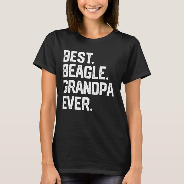 Camiseta Los hombres mejor abuelo beagle de todos los padre (Anverso)