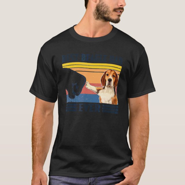 Camiseta Los hombres mejor beagle papá jamás perro día del  (Anverso)