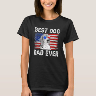 Camiseta Los Hombres Mejor Beagle Papá Nunca Bandera Estado
