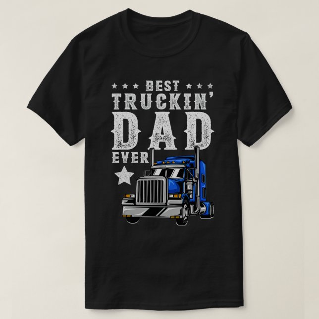 Camiseta Los hombres mejor camionero para papá divertidos d (Diseño del anverso)