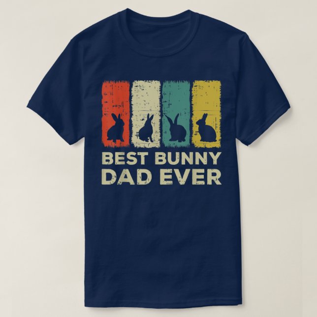 Camiseta Los hombres mejor conejo papá nunca conejo papá co (Diseño del anverso)