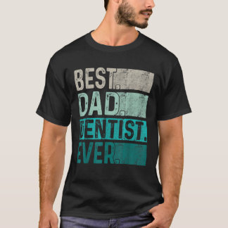 Camiseta Los hombres mejor dentista padre retro vintage