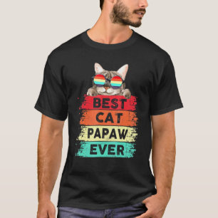 Camiseta Los hombres mejor felino Papaw jamás lindo gato pa