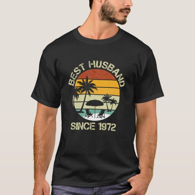 Camiseta Los Hombres Mejor Marido Desde 1972 50º Boda Anniv (Anverso)