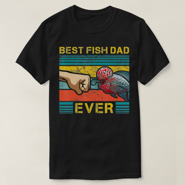 Camiseta Los Hombres Mejor Padre De Pescado Cada Vez Más Gr (Diseño del anverso)