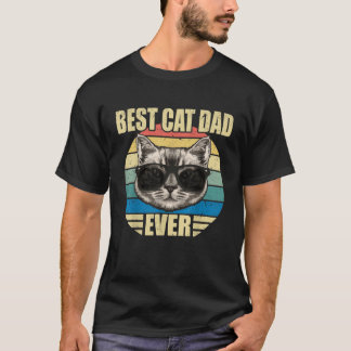 Camiseta Los hombres mejor papá gato nunca Funny Padre Día 