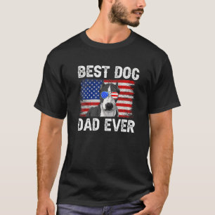 Camiseta Los Hombres Mejor Papá Pitbull Alguna Vez Bandera
