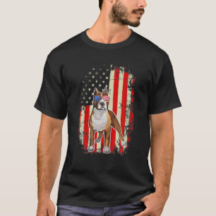 Camiseta Los Hombres Mejor Papá Pitbull Nunca Bandera Estad