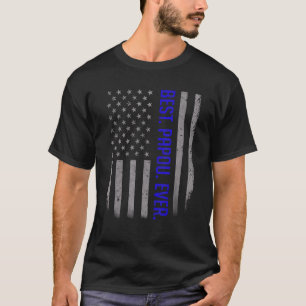 Camiseta Los Hombres Mejor Papou La Bandera Estadounidense