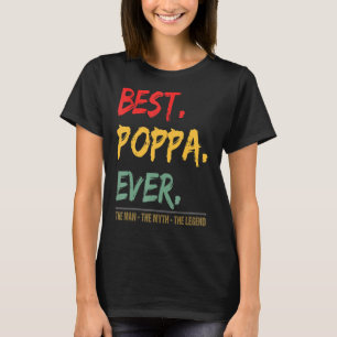 Camiseta Los Hombres Mejor Poppa Siempre El Hombre El Mito