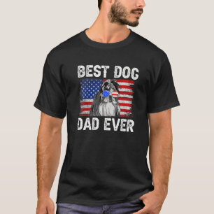 Camiseta Los Hombres Mejor Shih Tzu Papá Alguna Vez Bandera