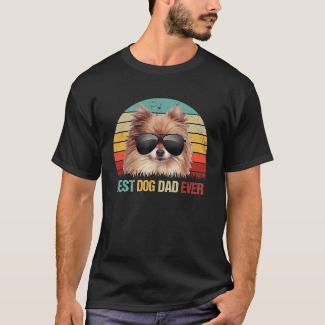 Camiseta Los hombres mejores papas de perro jamás Pomerania (Anverso)