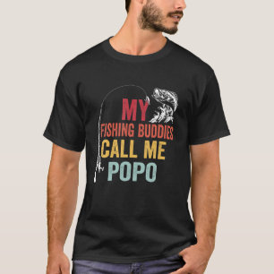 Camiseta Los Hombres Mis Amigos Pescadores Favoritos Me Lla