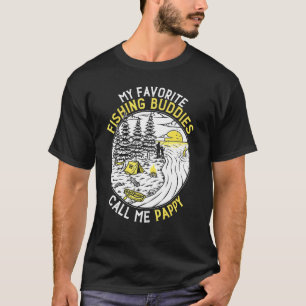 Camiseta Los Hombres Mis Amigos Pescadores Favoritos Me Lla