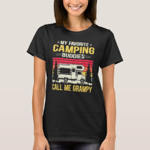 Camiseta Los hombres mis compañeros favoritos de camping me