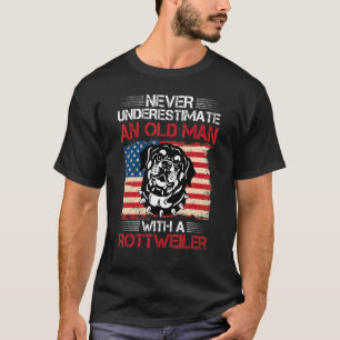 Camiseta Los Hombres Nunca Subestiman A Un Viejo Con Un Rot