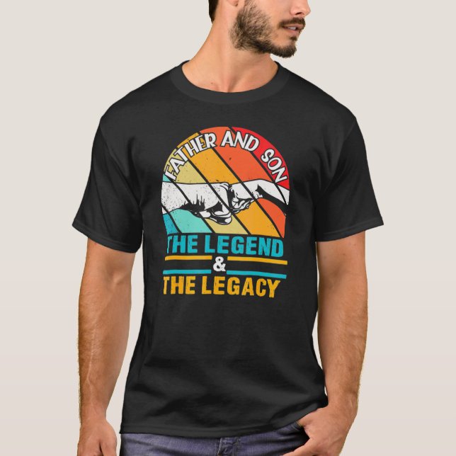 Camiseta Los Hombres Padre E Hijo La Leyenda Y El Legado Da (Anverso)