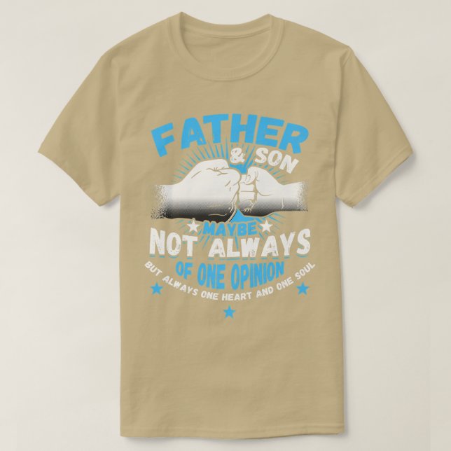 Camiseta Los hombres padre e hijo tal vez no siempre estén  (Diseño del anverso)