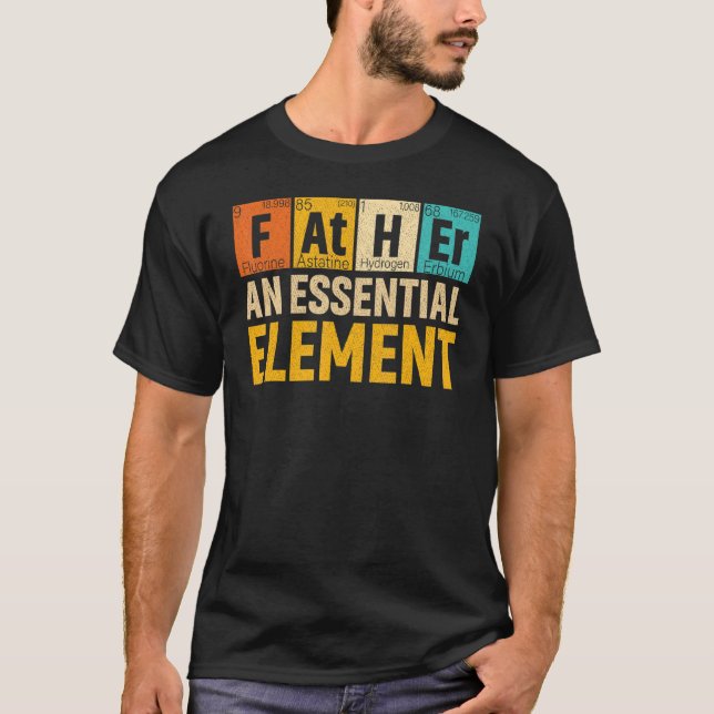 Camiseta Los Hombres Padre Un Elemento Esencial Período Pad (Anverso)