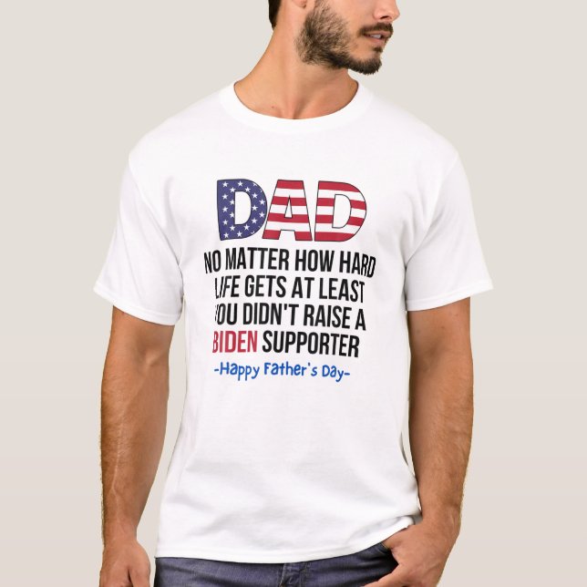 Camiseta Los hombres papá feliz día del padre sin importar  (Anverso)