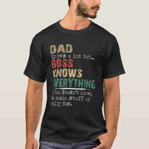 Camiseta Los hombres papá jefe saben todo los Navidades ret