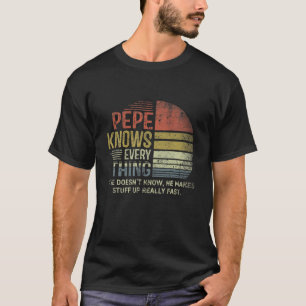 Camiseta Los hombres papá Pepe saben todo Navidades retro G