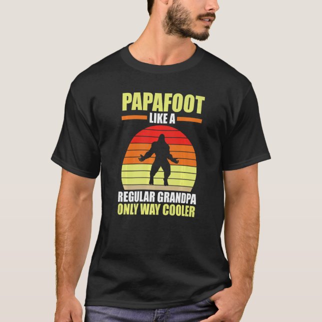 Camiseta Los hombres Papafoot Como Un Abuelo Regular (Anverso)