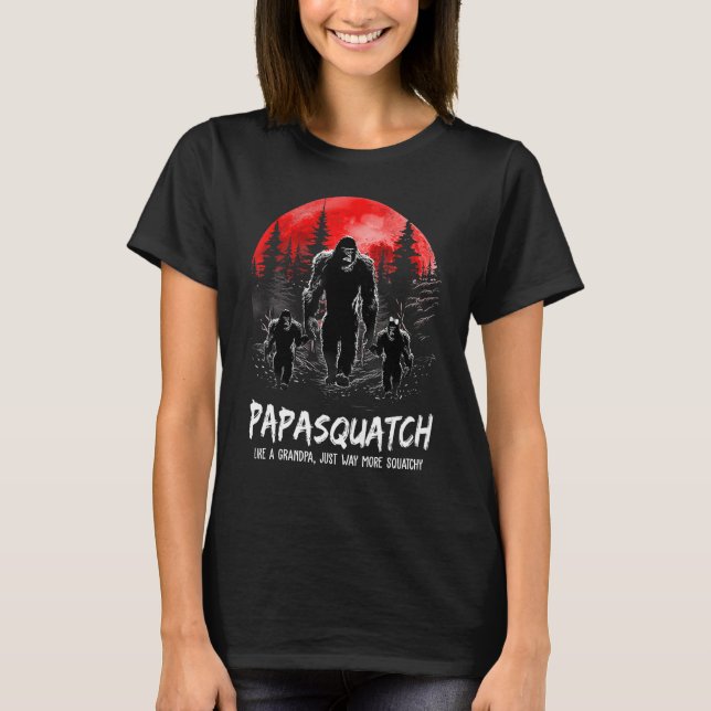Camiseta Los hombres Papasquatch como un abuelo (Anverso)