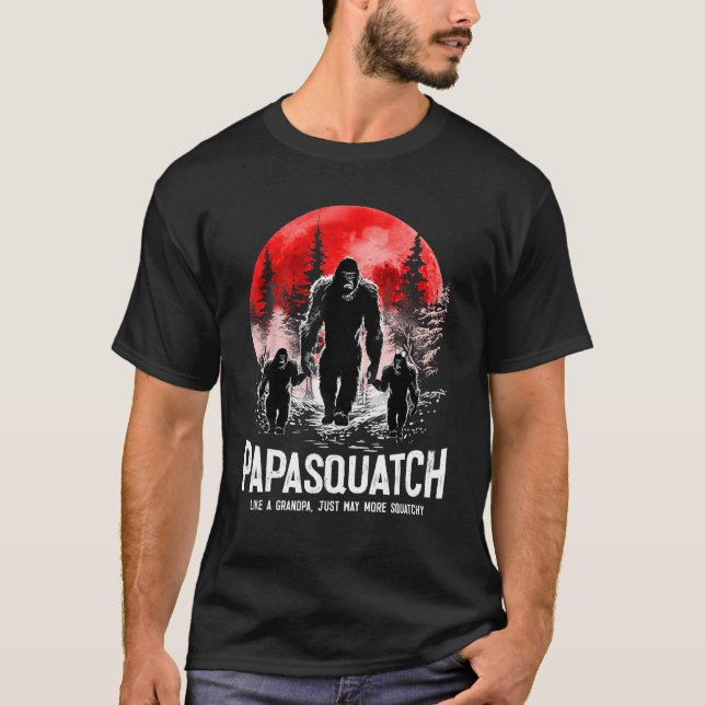 Camiseta Los hombres Papasquatch como un abuelo (Anverso)