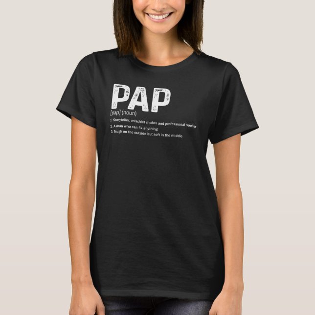 Camiseta Los Hombres Papean La Definición Como Un Abuelo Re (Anverso)